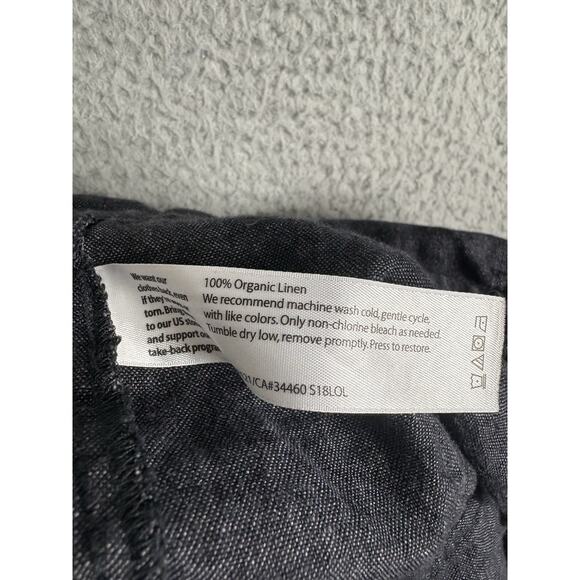 Eileen Fisher Delave Jumpsuit Women’s SP Blue Gray Linen Cropped Overalls - Picture 13 of 14